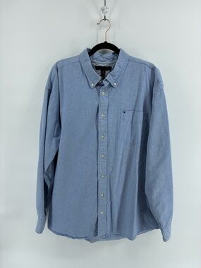 Tommy Hilfiger Men's Light Blue Button-Down Oxford Shirt